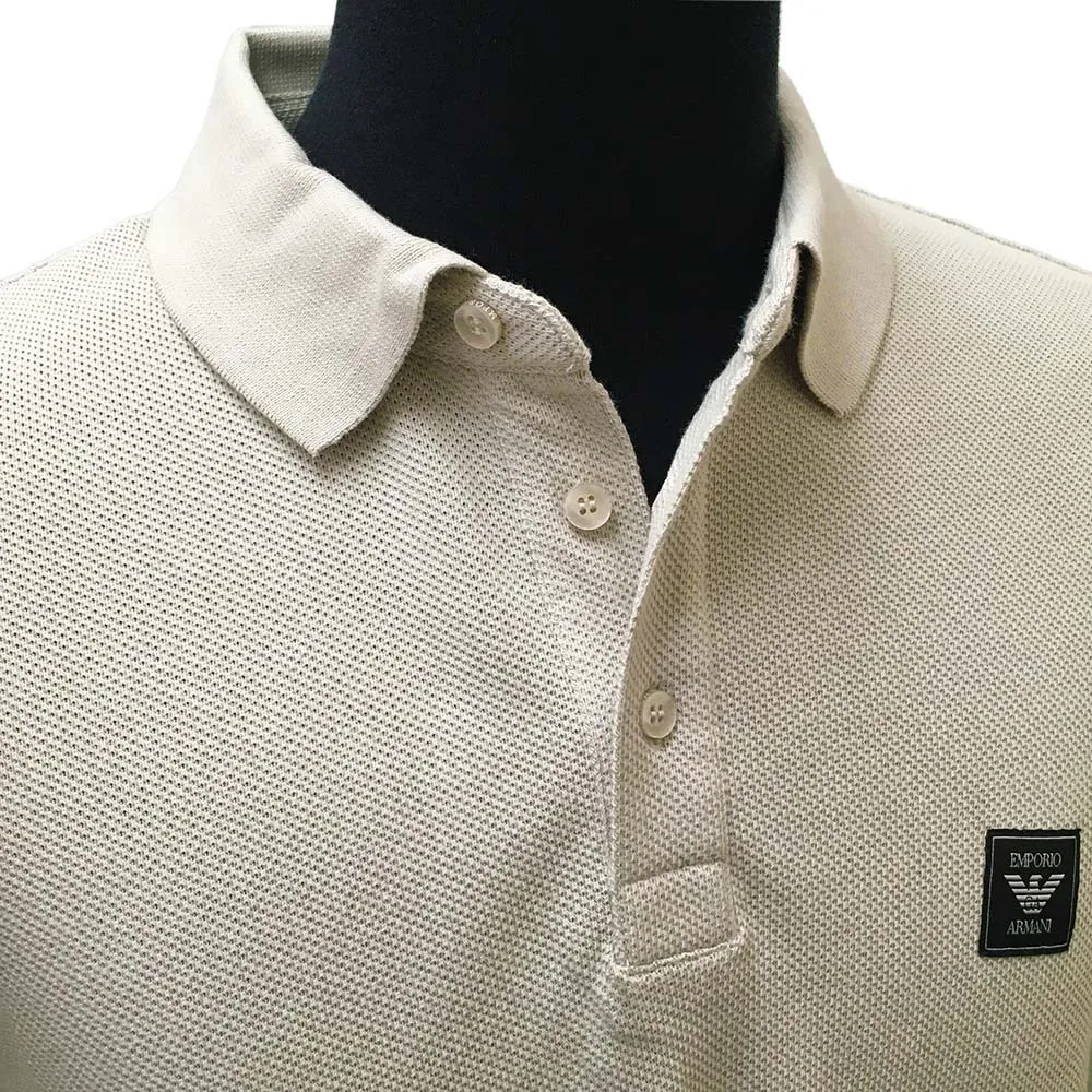 EMPORIO ARMANI  |Plain Cotton Short Sleeves Logo Polos