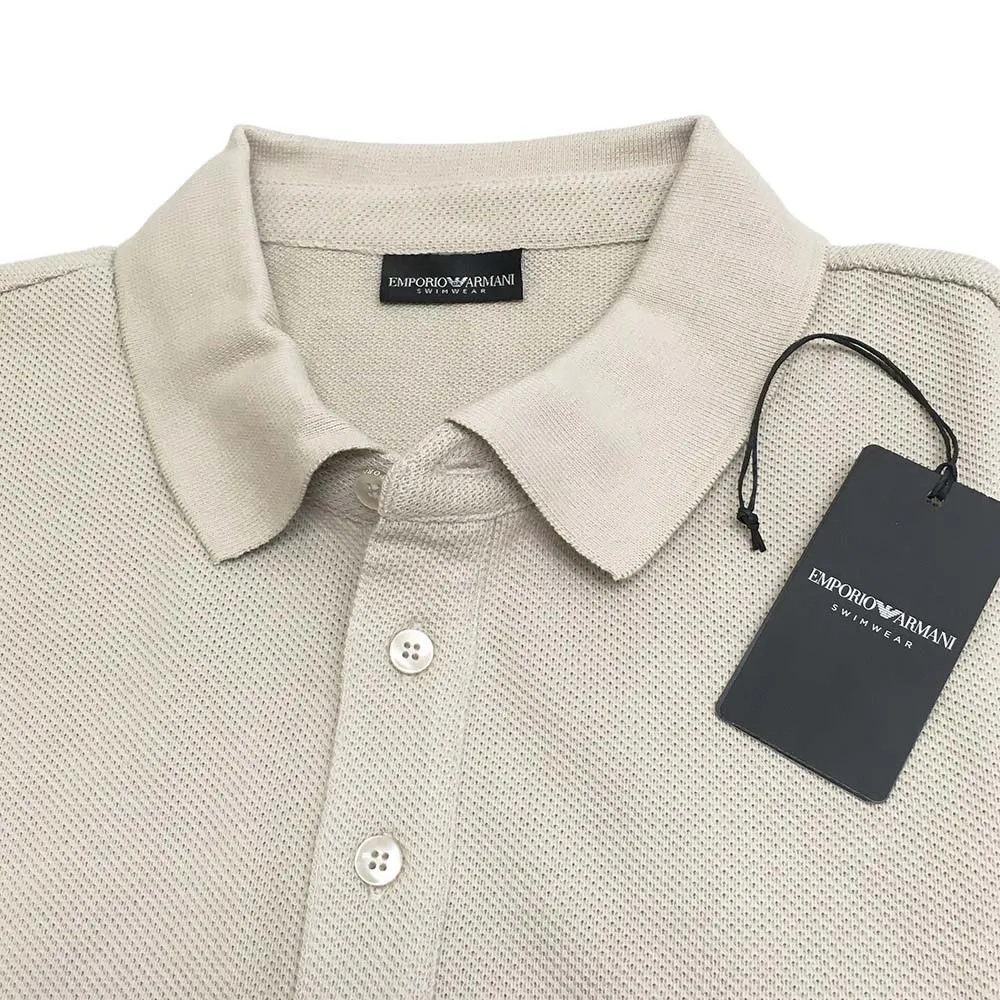 EMPORIO ARMANI  |Plain Cotton Short Sleeves Logo Polos