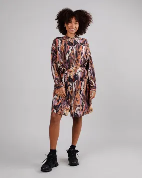 Etna Oversized Mao Dress Brown