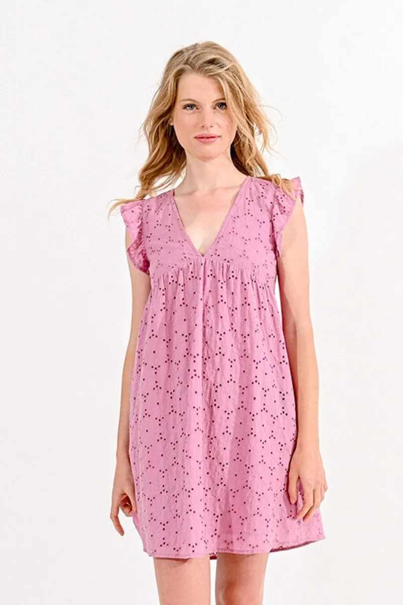 Eyelet Pink Dress