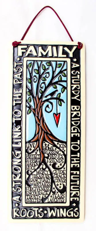 Family Roots Large Tall Ceramic Tile