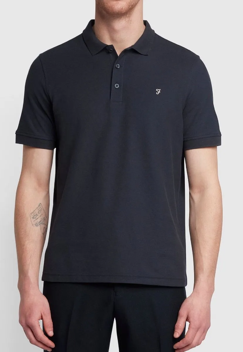 Farah Cove Pique Polo Shirt True Navy