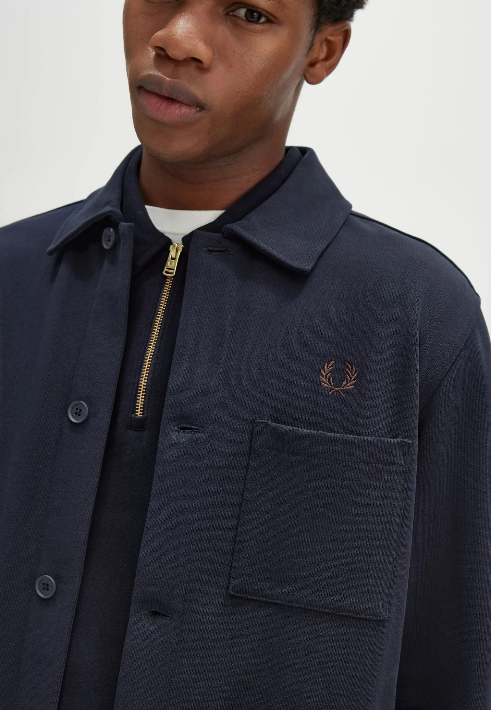 Fred Perry - Heavyweight Sweat Navy - Jacket