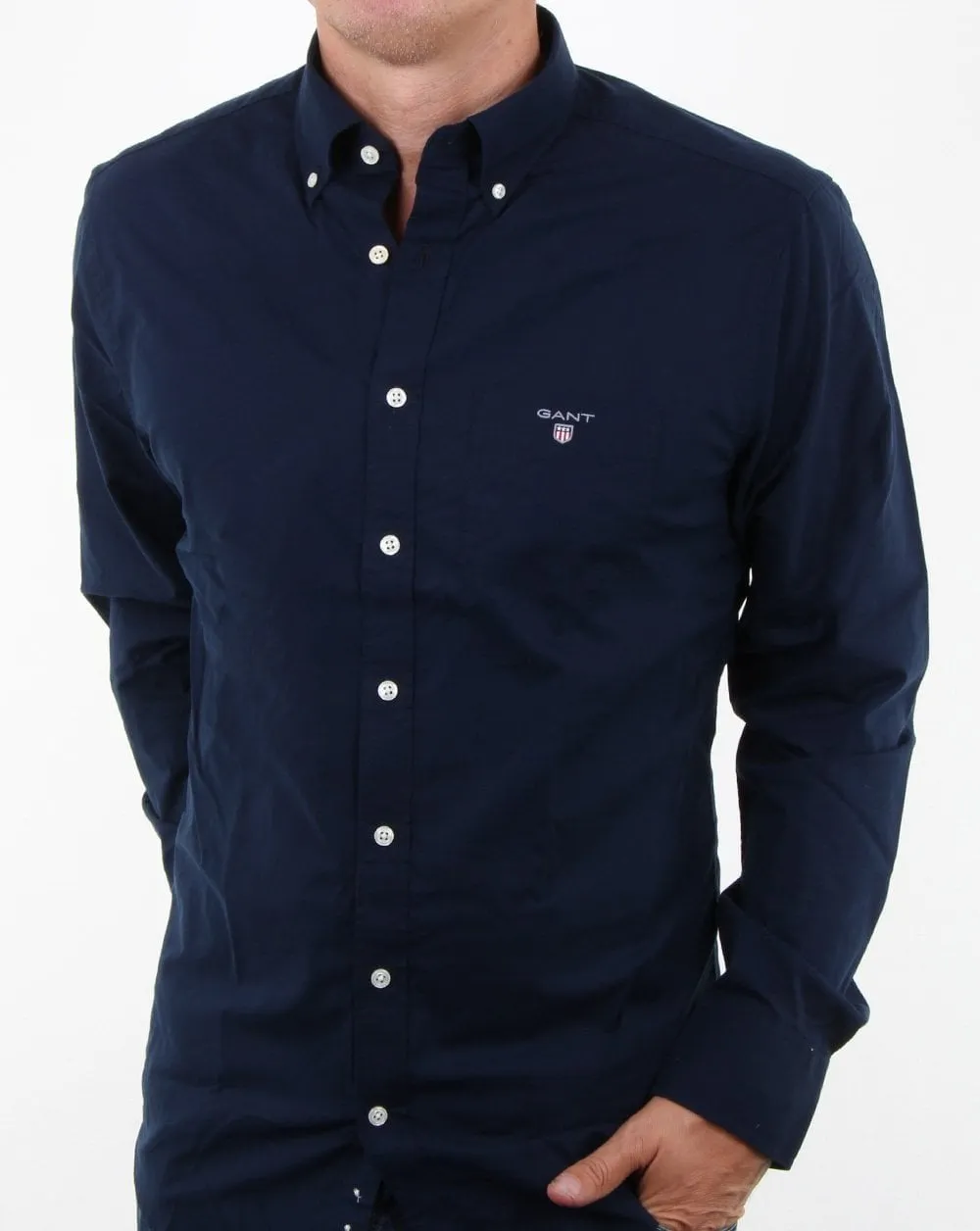 Gant Broadcloth Shirt Navy