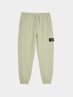 Garment Dyed Cotton Fleece Cargo Jogging Pant, Pistachio