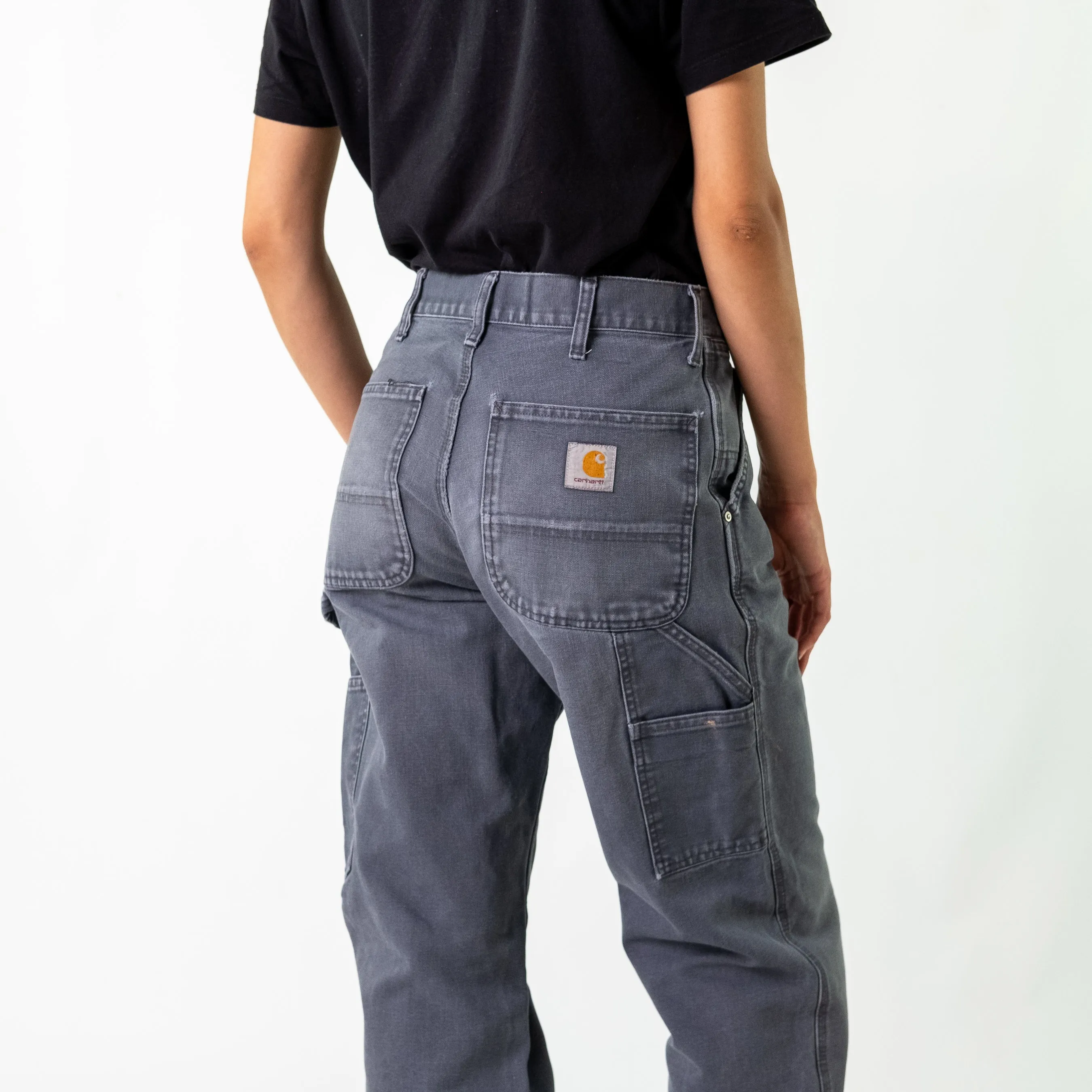 Grey y2ks Carhartt Canvas Carpenter Jeans Baggy Pants (32x34)