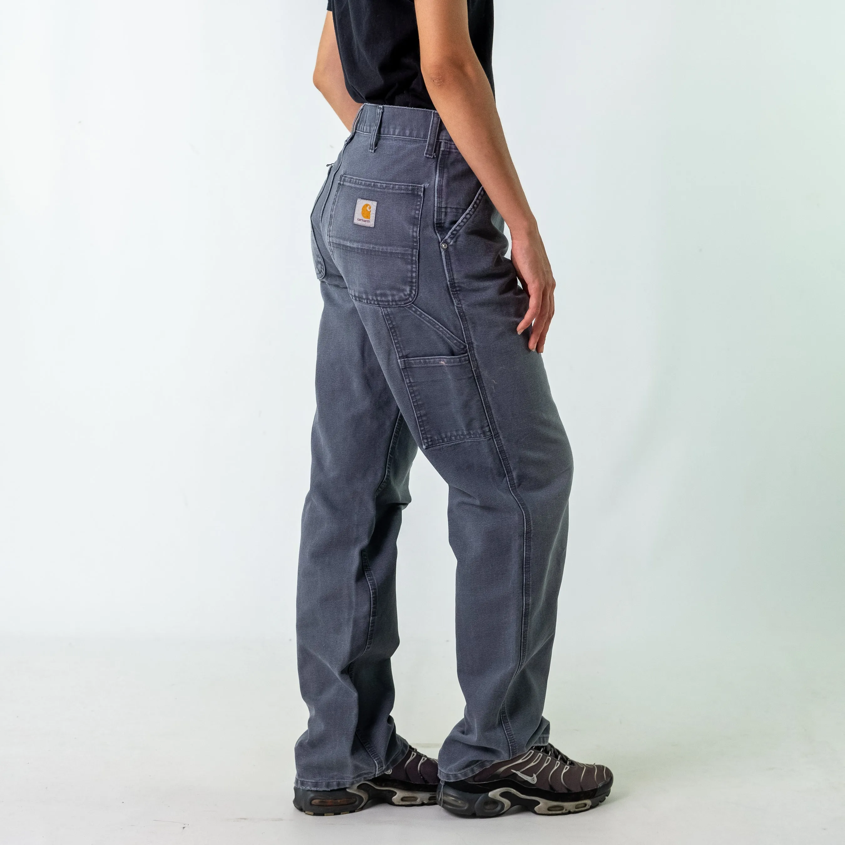 Grey y2ks Carhartt Canvas Carpenter Jeans Baggy Pants (32x34)