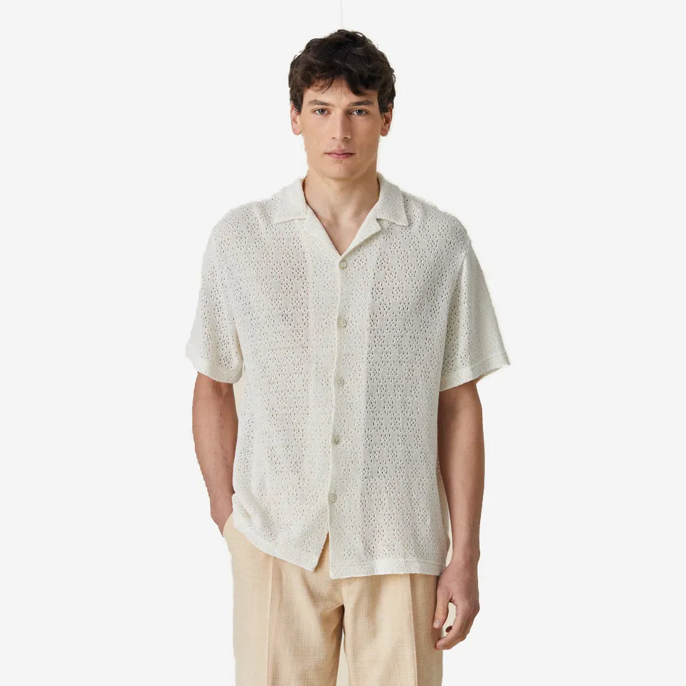 Ground Eyelet S/S Vacation Shirt - Natural