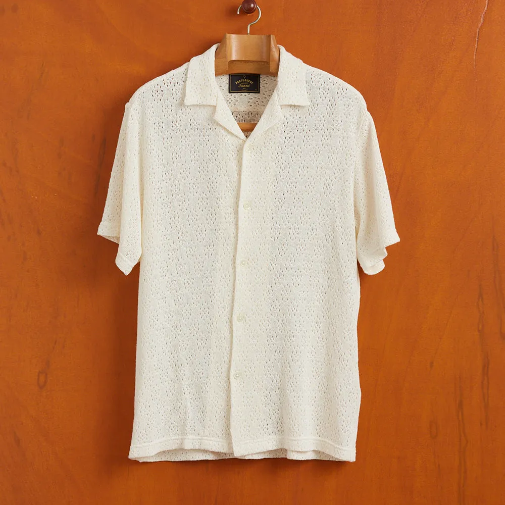 Ground Eyelet S/S Vacation Shirt - Natural