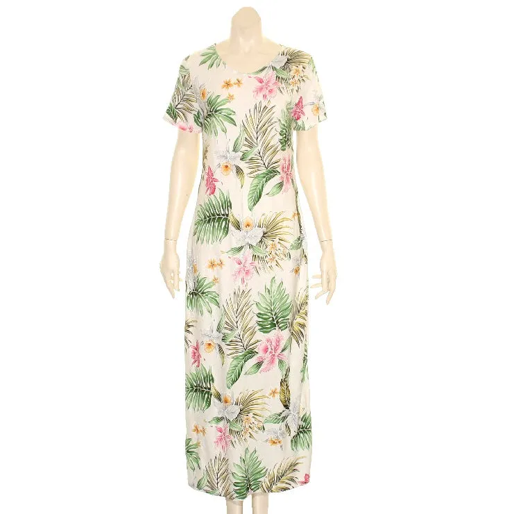 Hawaiian Orchid Long Dress