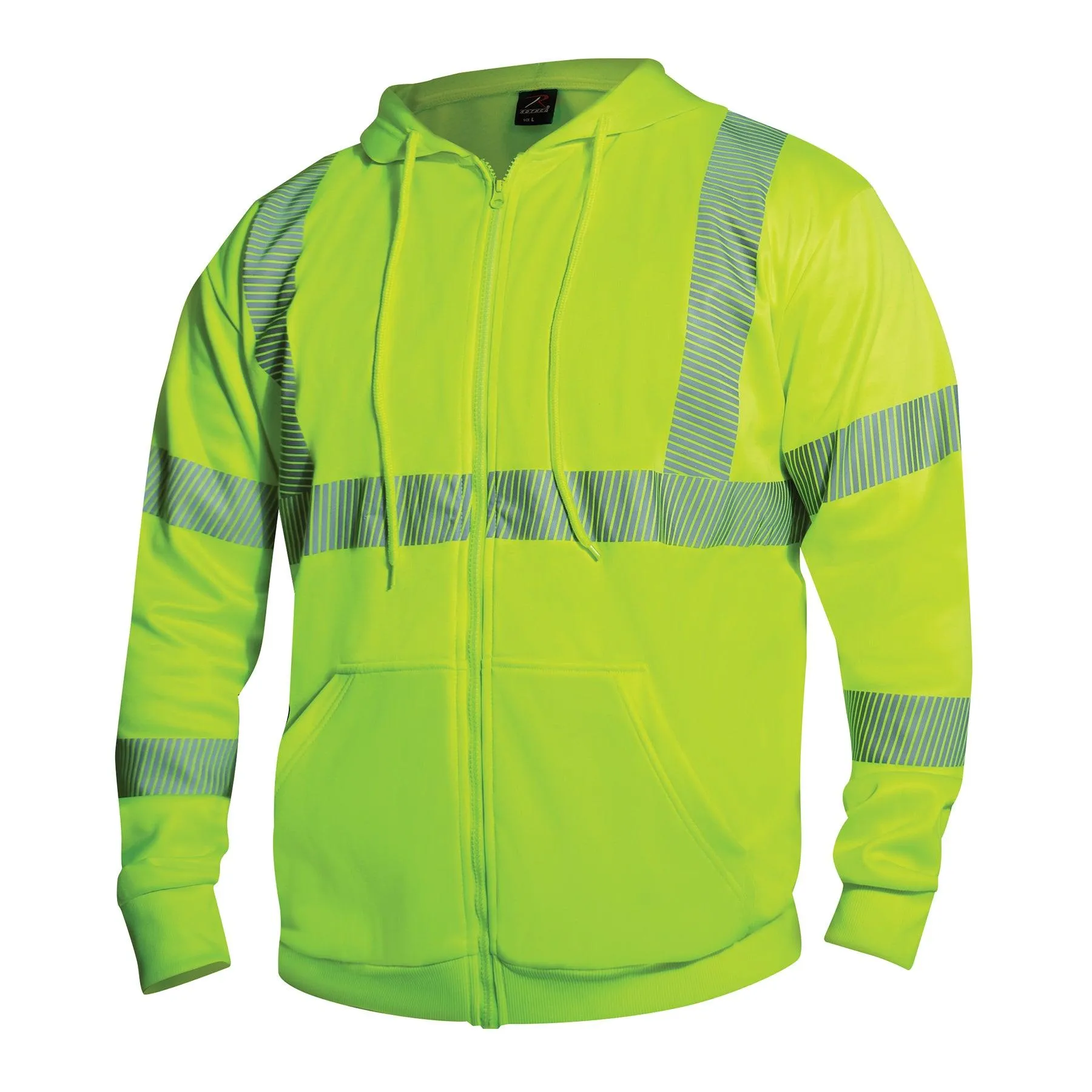 Hi-Vis Performance Zipper Sweatshirt - Safety Green