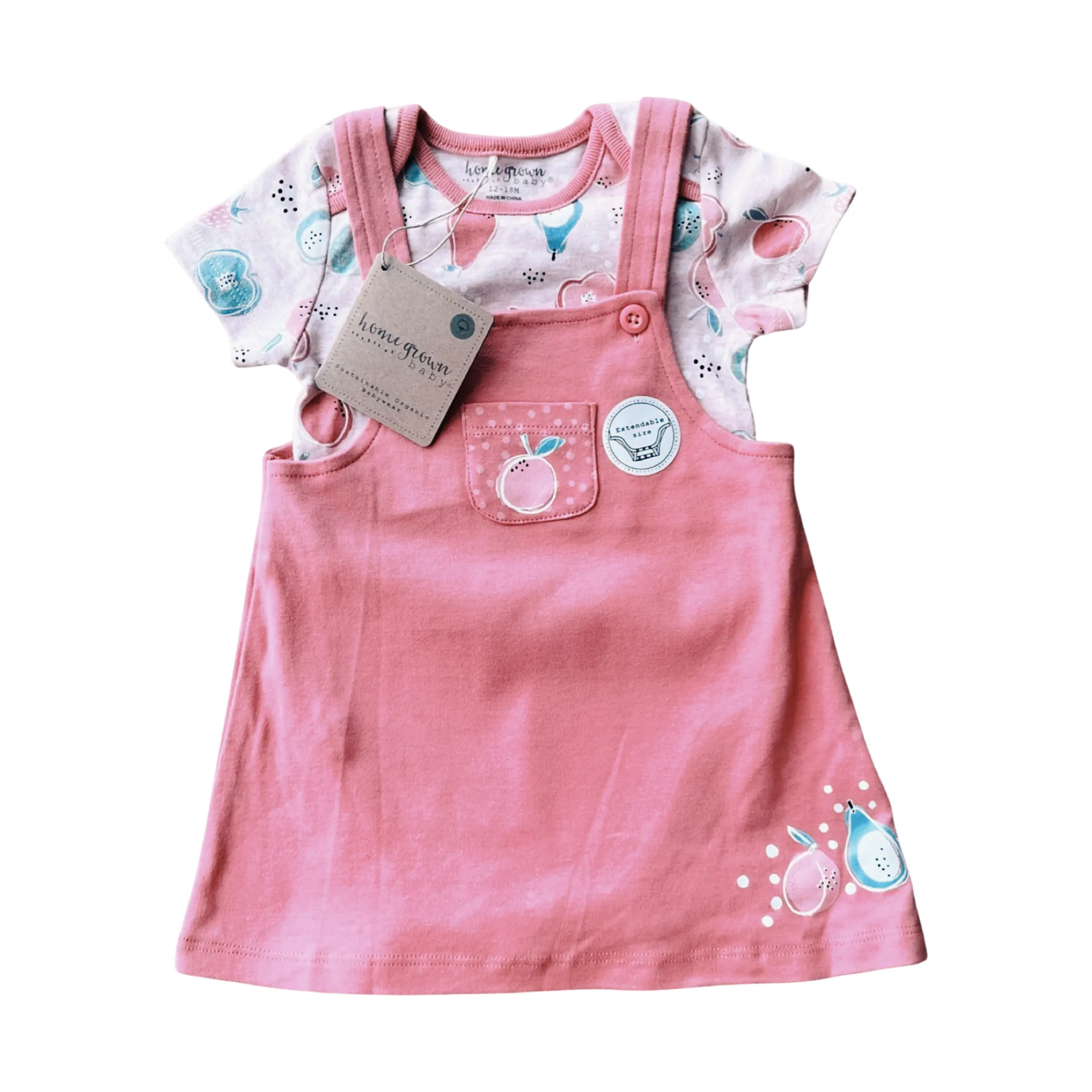 Home Grown Baby Organic Cotton Girls 2 Piece Set