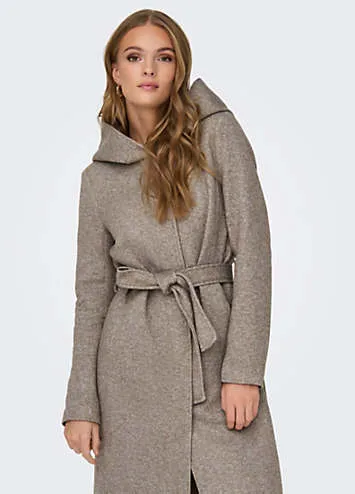 Hooded Longline Coat by Only | Look Again