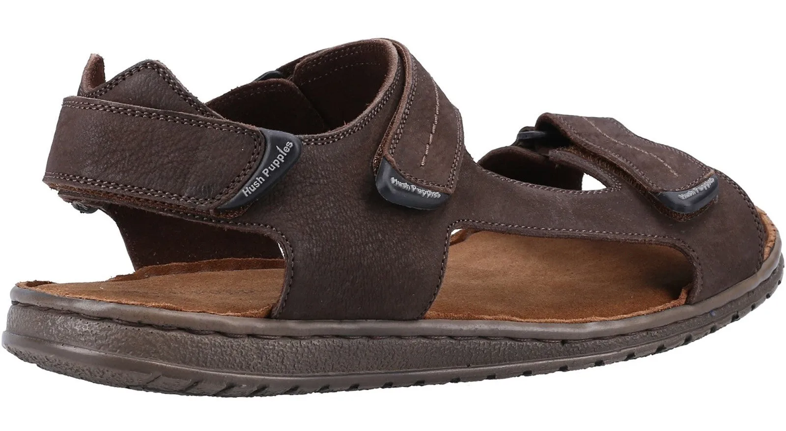 Hush Puppies Neville Quarter Strap Mens Leather Touch Fastening Sandal