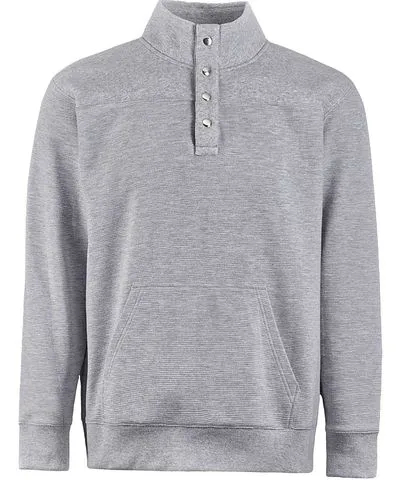 J. America Men's Ripple Fleece Snap Sweatshirt