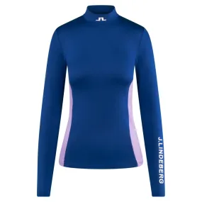 J Lindeberg Celeste Long Sleeve Ladies Golf Compression Sodalite Blue