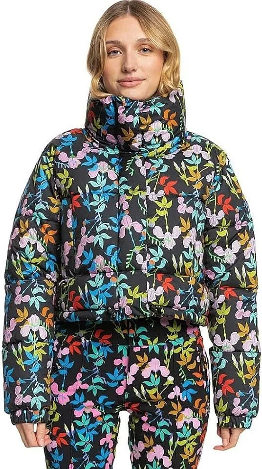 jacket Roxy Roxy X Rowley Short Puffer - KVJ7/True Black Multifloral - women´s