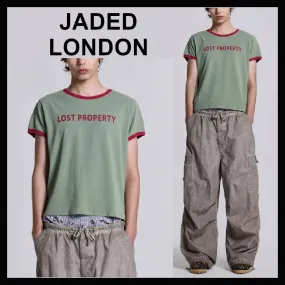 JADED LONDON  |Crew Neck Unisex Street Style Plain Cotton Short Sleeves