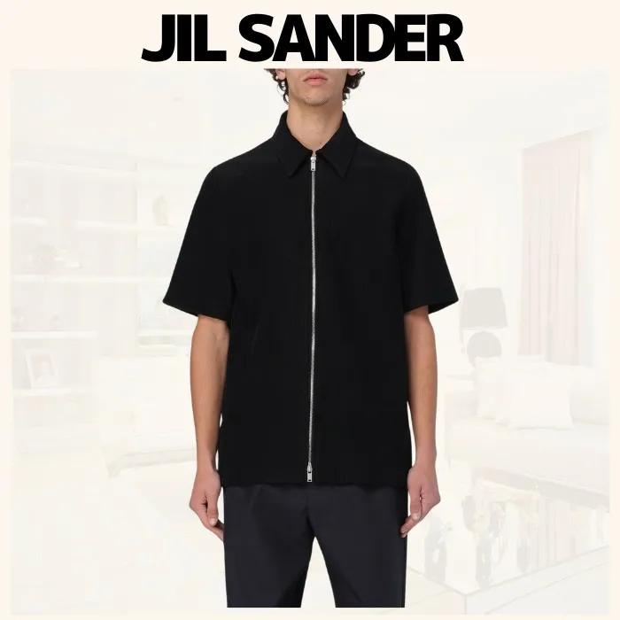 Jil Sander  |Street Style Plain Cotton Short Sleeves Logo Designers