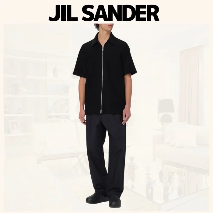 Jil Sander  |Street Style Plain Cotton Short Sleeves Logo Designers