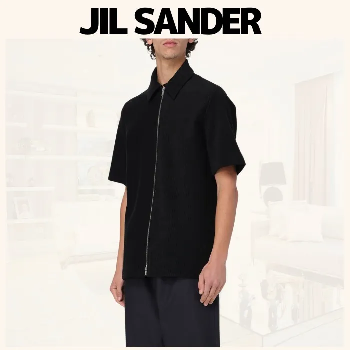 Jil Sander  |Street Style Plain Cotton Short Sleeves Logo Designers