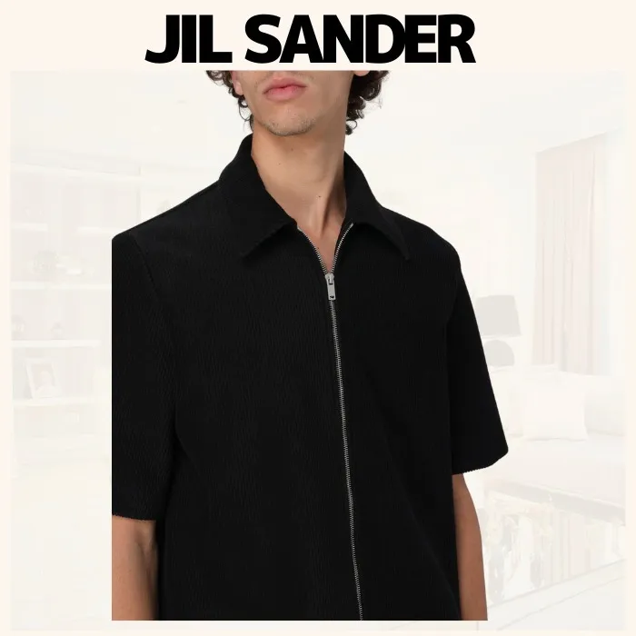 Jil Sander  |Street Style Plain Cotton Short Sleeves Logo Designers