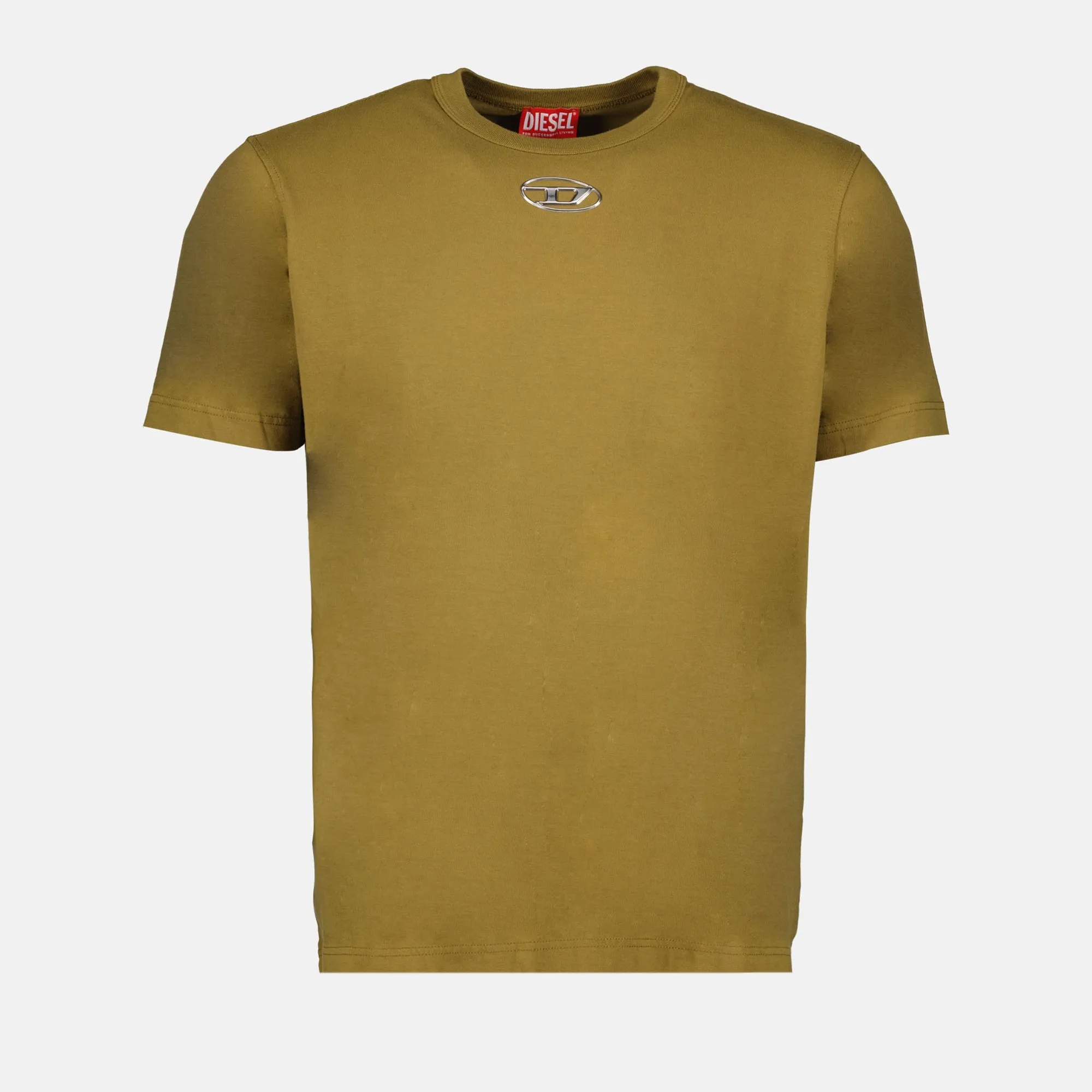 Kakhi T-Shirt With Round Neck