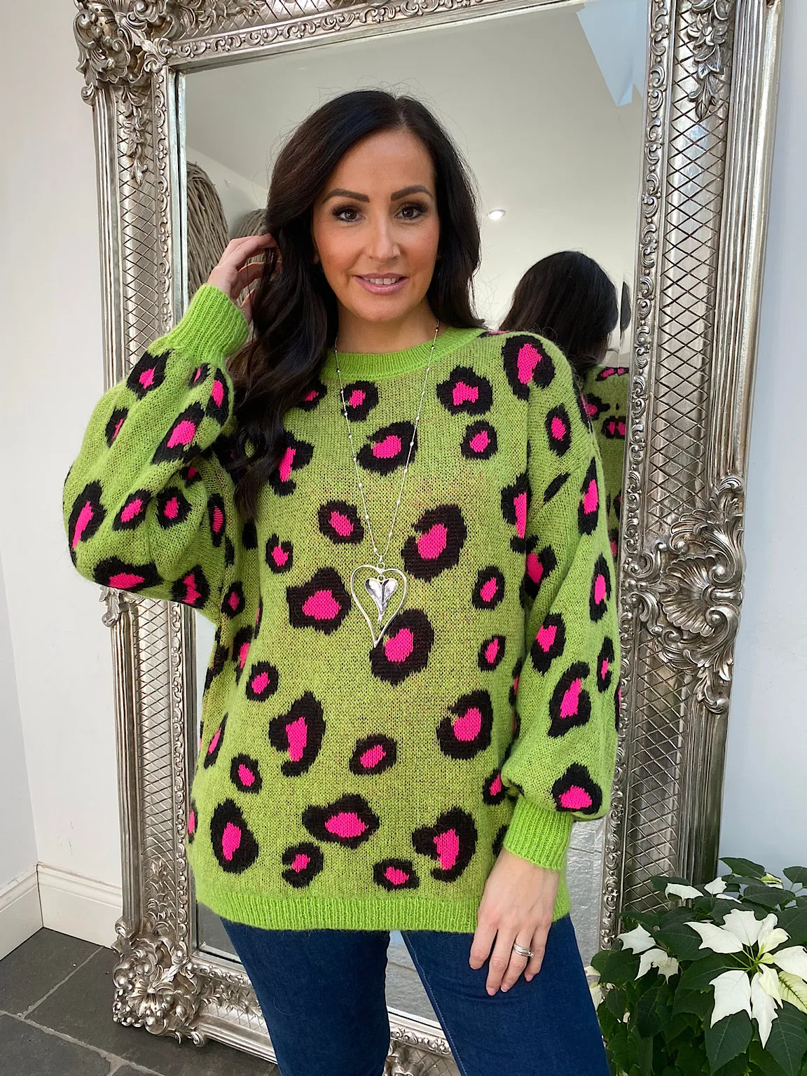 Leopard Colour Pop Jumper Aubrey