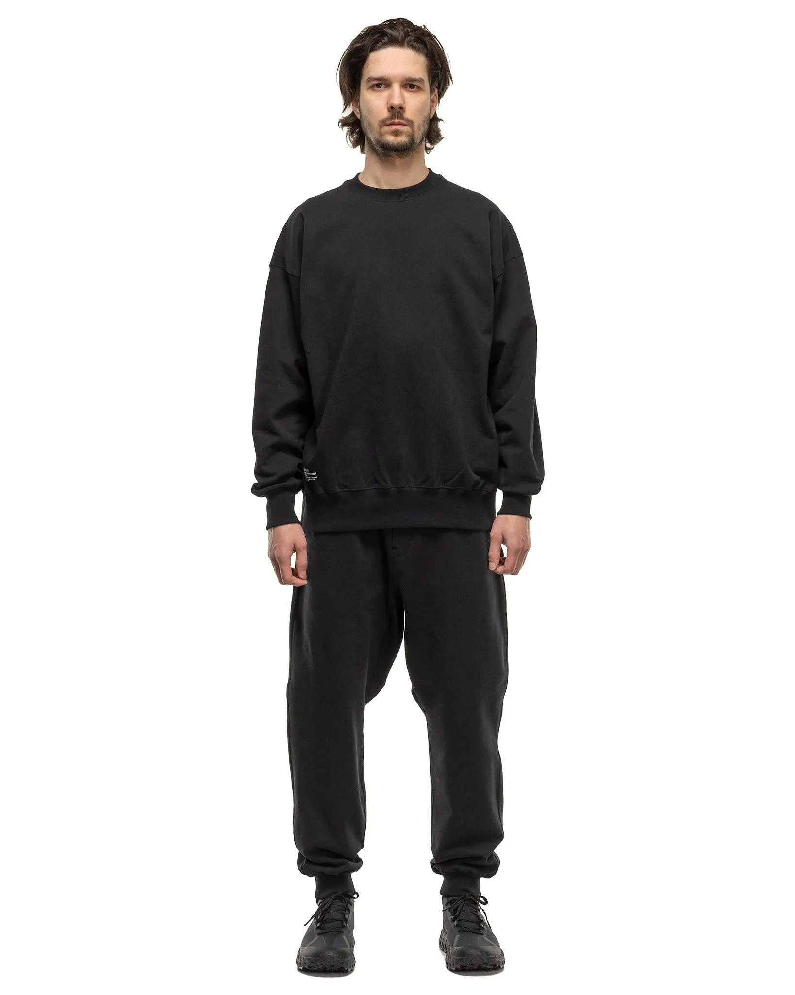 Light Oz Crew Neck Sweat Black