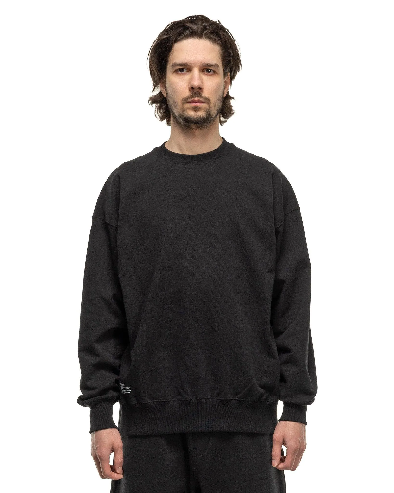 Light Oz Crew Neck Sweat Black