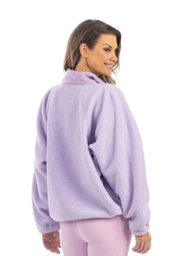 Light Purple Sherpa Fleece Jacket