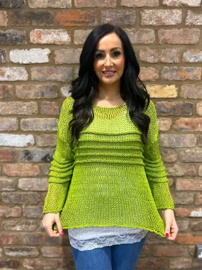 Lime Loose Knit Jumper JoJo