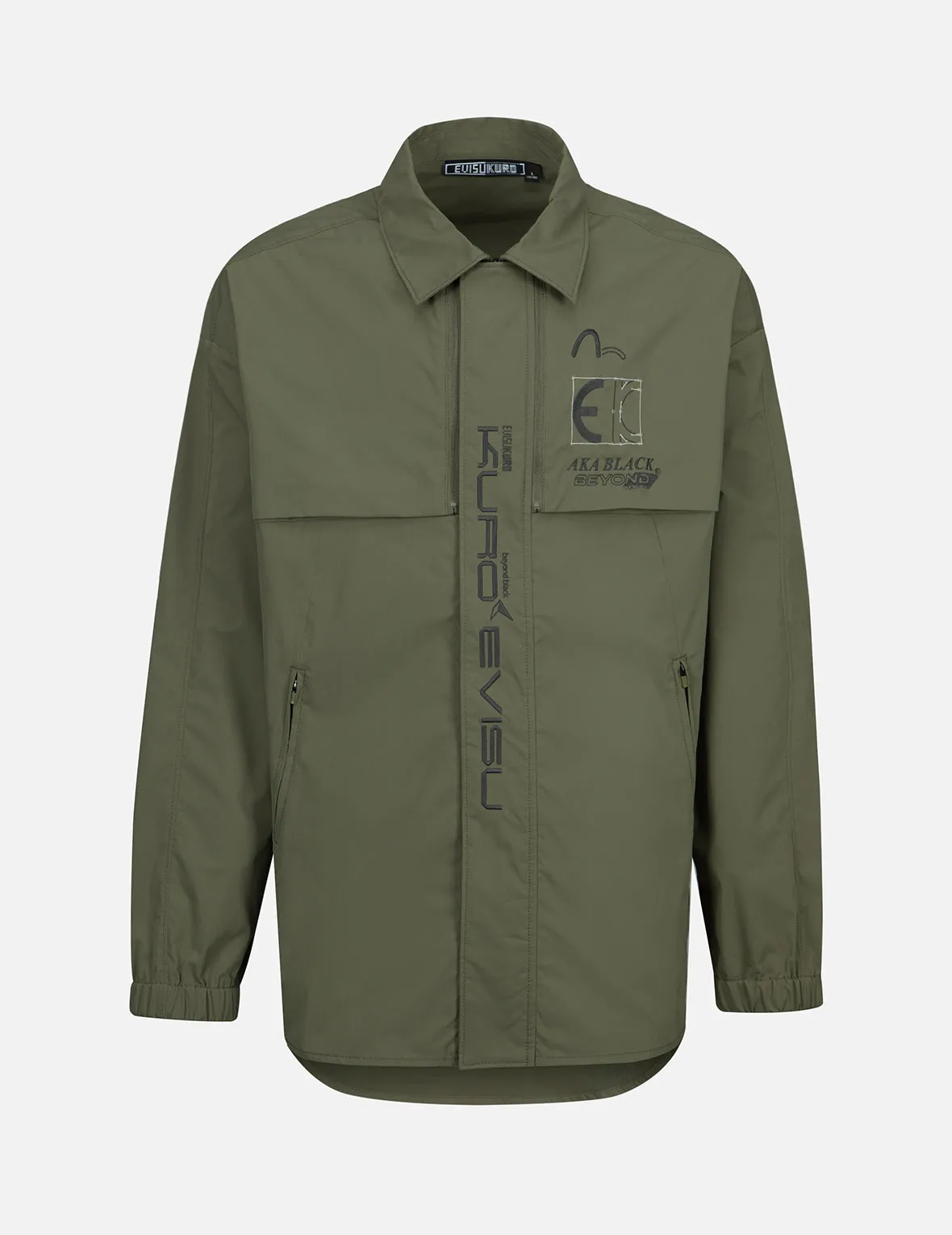 Logo Embroidery Shirt Jacket