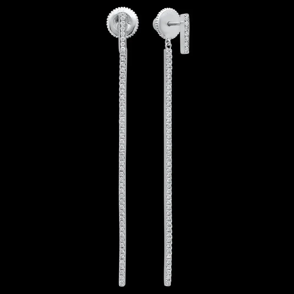 Long-lasting Bar Diamond Earrings