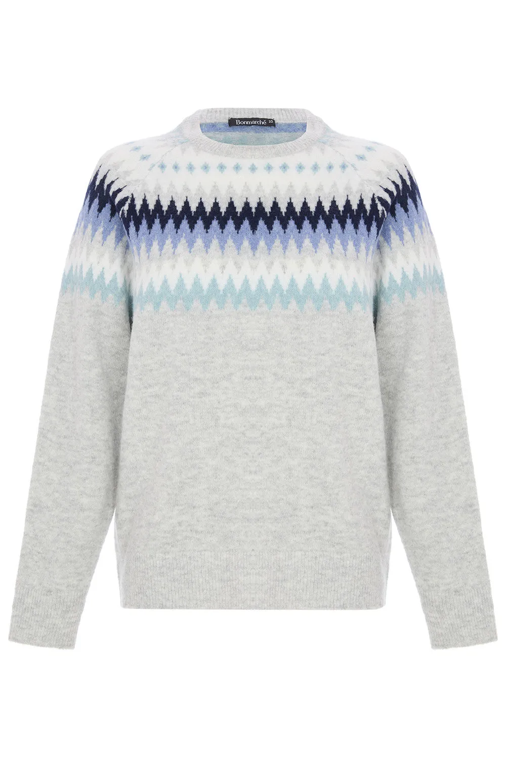 Long Sleeve Fairisle Detail Jumper