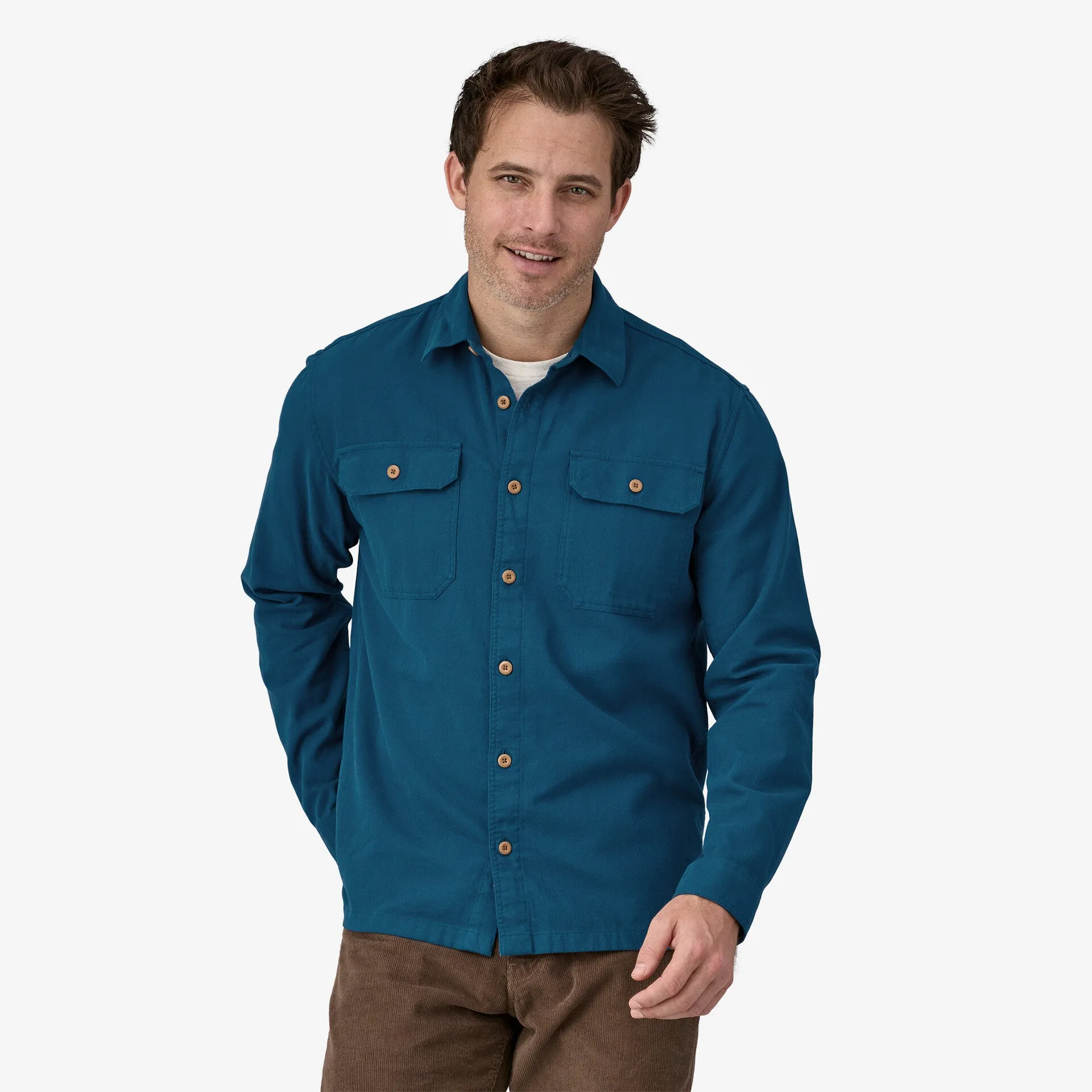 Long-Sleeved Organic Cotton Midweight Fjord Flannel Shirt (Men's)