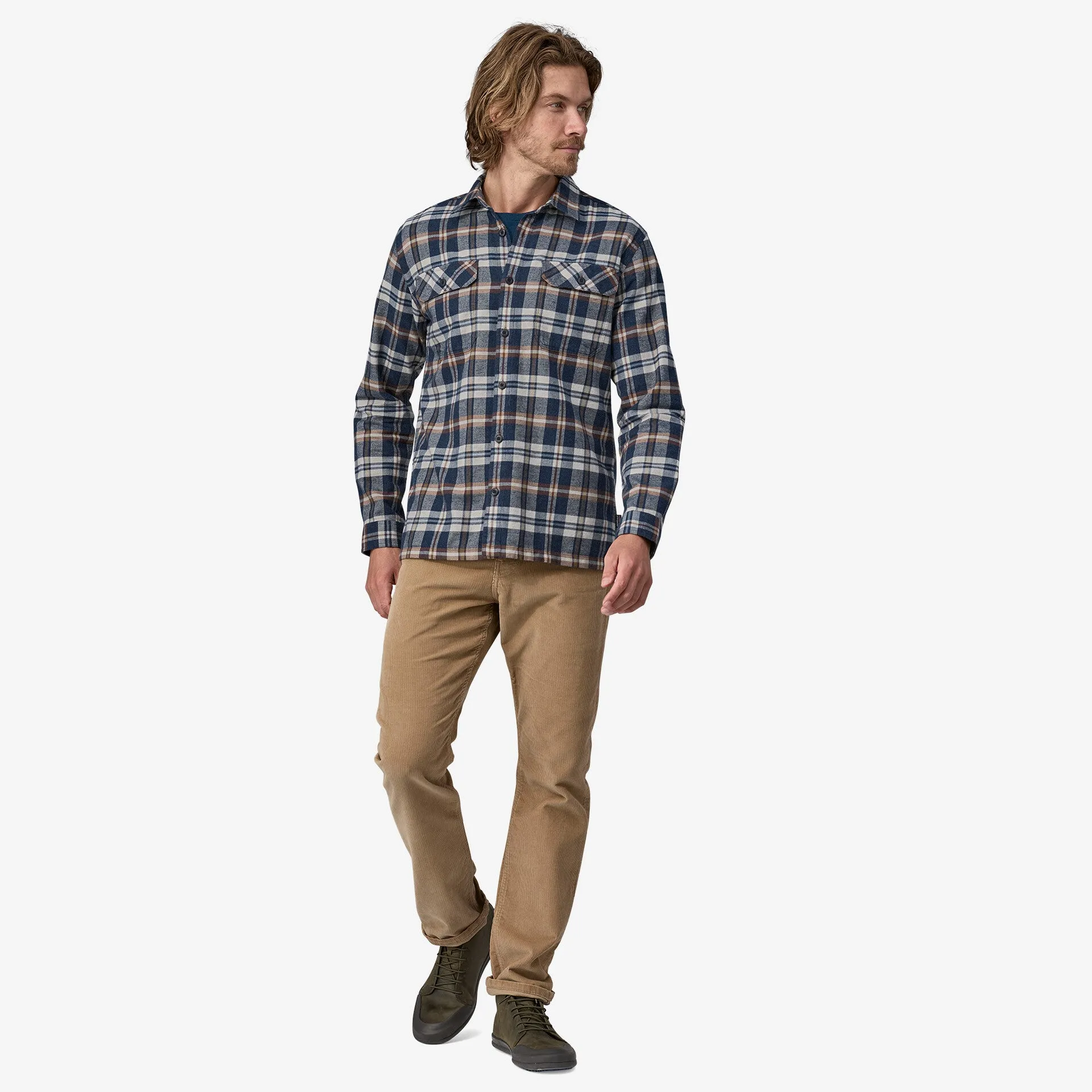 Long-Sleeved Organic Cotton Midweight Fjord Flannel Shirt (Men's)