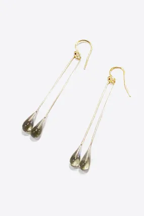 Lustre Long Single Earring | Smoke