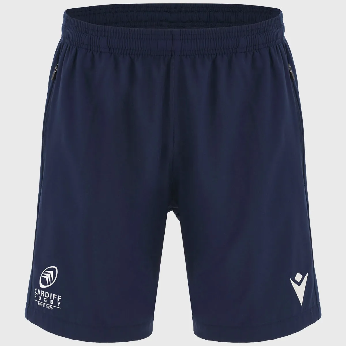 Macron Cardiff Rugby Training Bermuda Shorts Navy