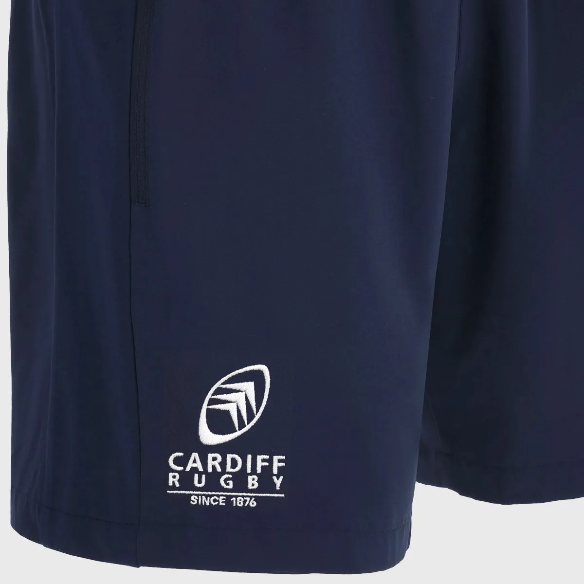 Macron Cardiff Rugby Training Bermuda Shorts Navy