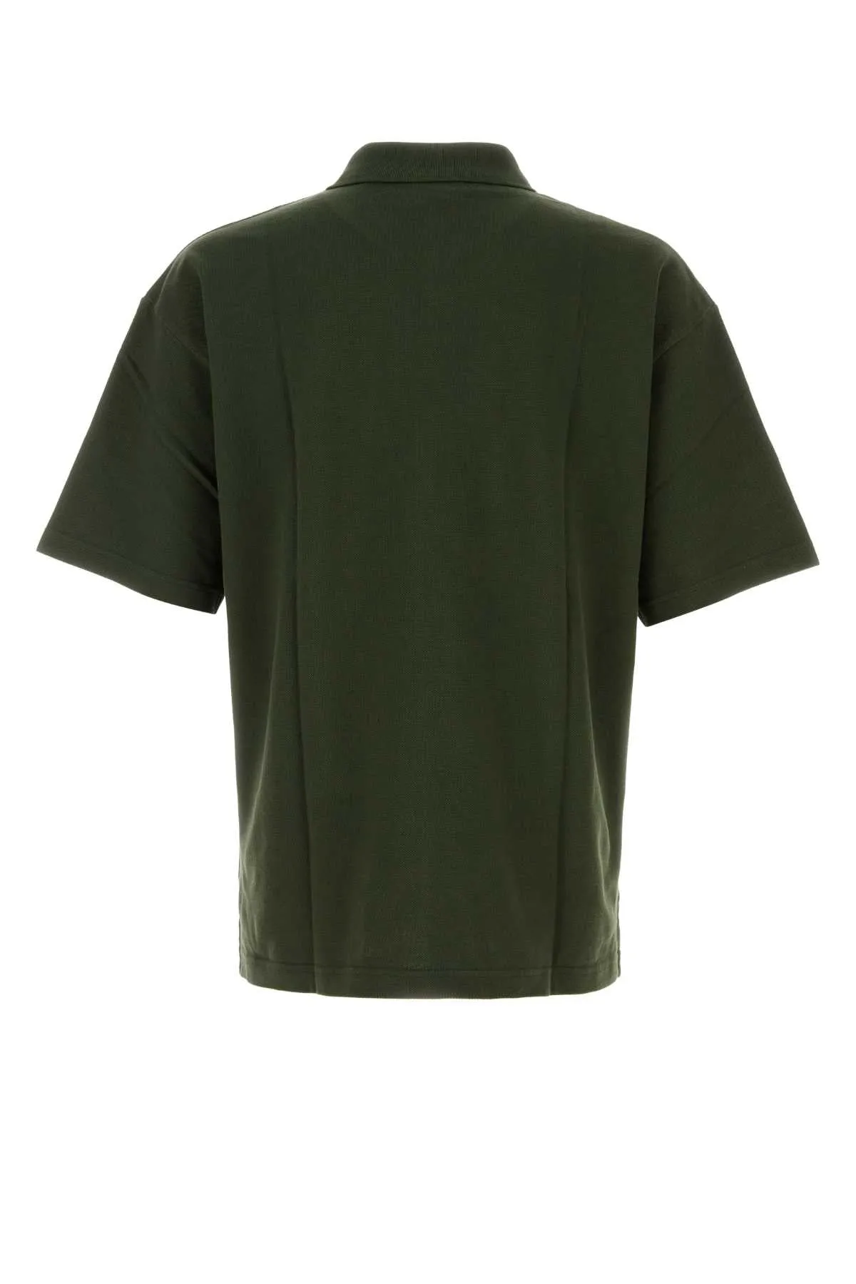 Maison Kitsune Olive Green Piquet Polo Shirt