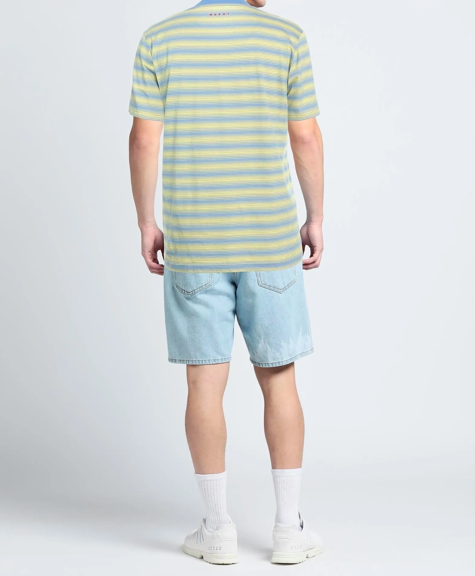 MARNI  |Crew Neck Stripes Cotton Short Sleeves Oversized Designers