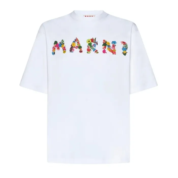 MARNI  |Street Style Plain Cotton Short Sleeves Logo Designers