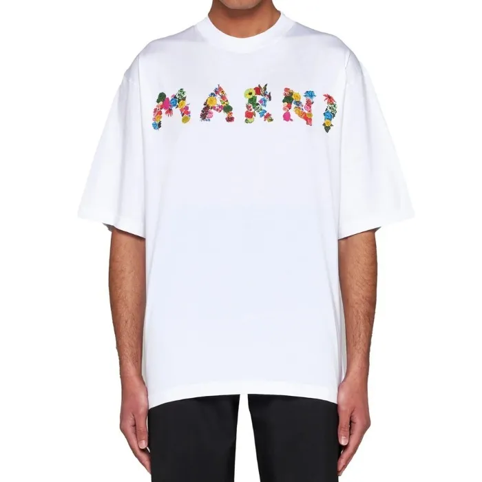 MARNI  |Street Style Plain Cotton Short Sleeves Logo Designers