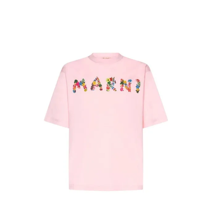 MARNI  |Street Style Plain Cotton Short Sleeves Logo Designers