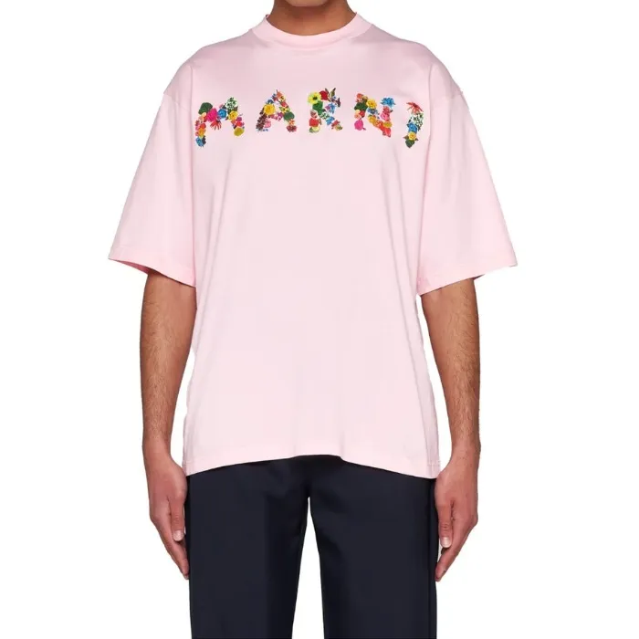 MARNI  |Street Style Plain Cotton Short Sleeves Logo Designers