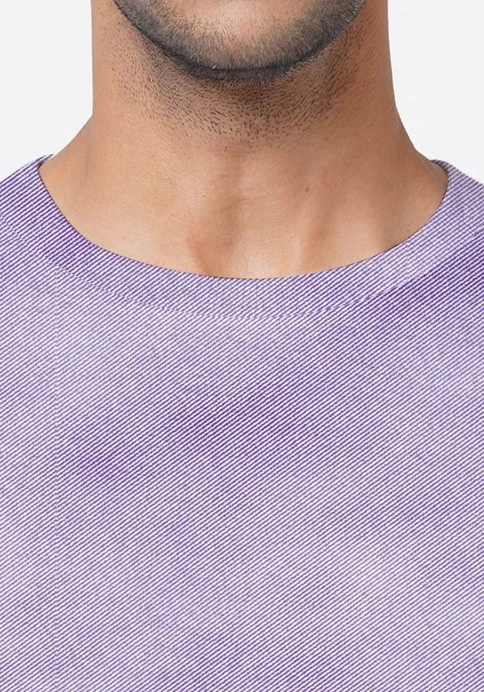 Mens Textured Sweatshirt-Lilac