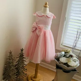 Mini Princess Pearl And Blush Rose Dress - Priority Shipping