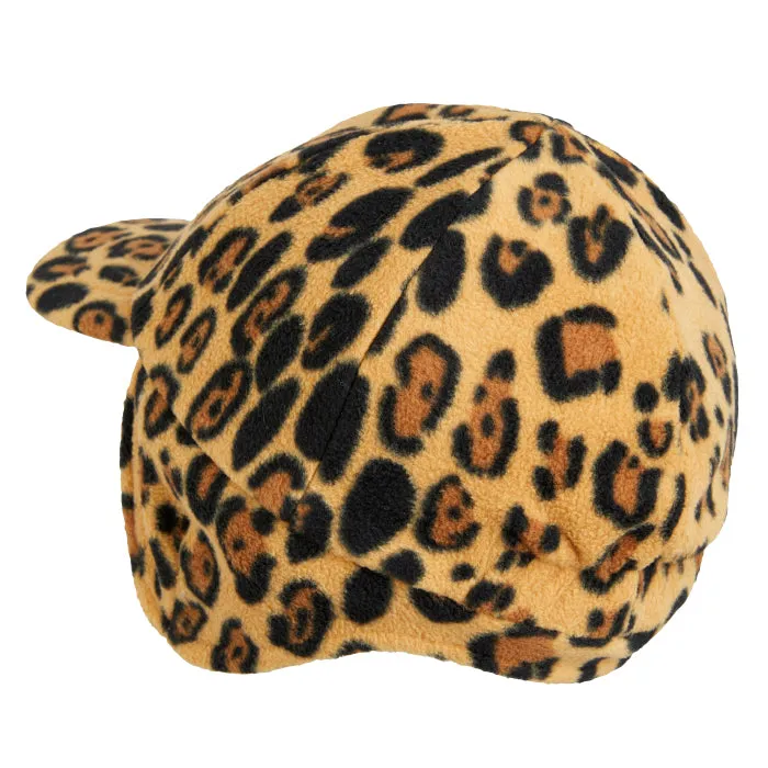 Mini Rodini Baby And Child Leopard Fleece Cap Brown