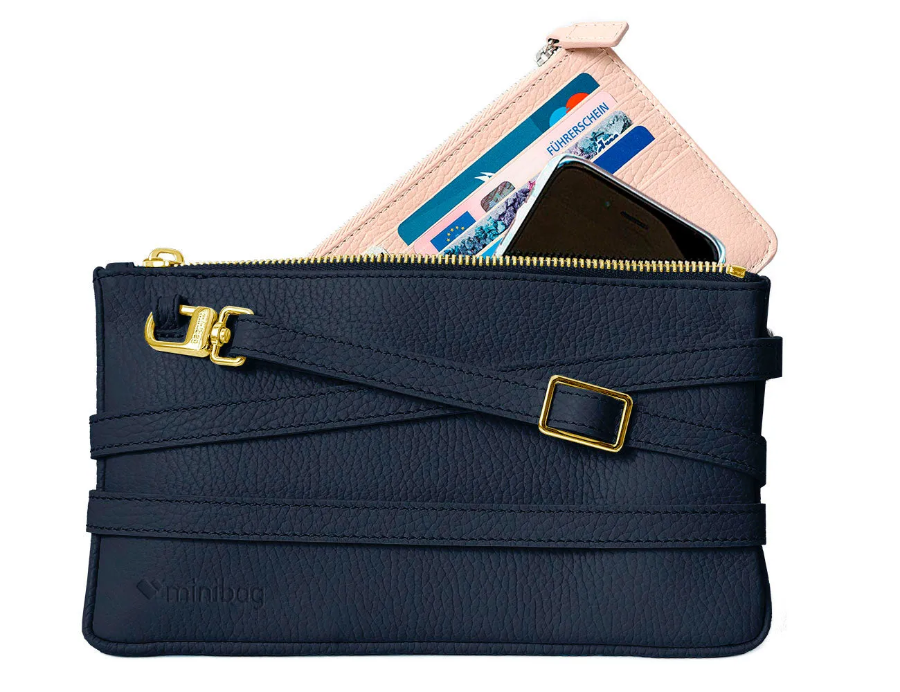 minibag navy Gold